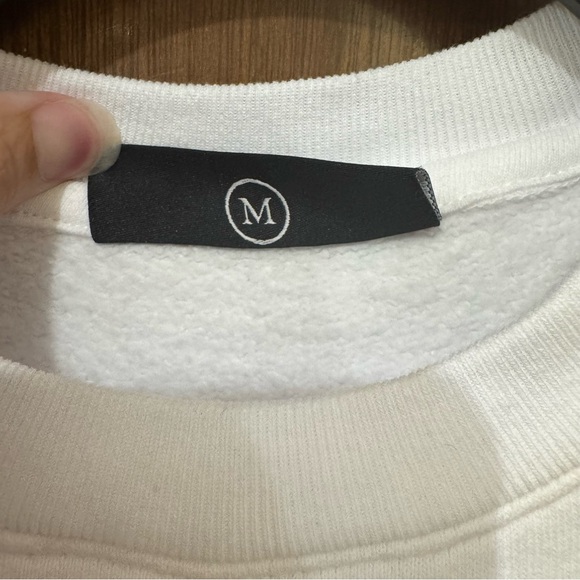 Civil Regime - Red Rose NWT! White Sweatshirt with Floral Embroidery Medium - Picture 5 of 8